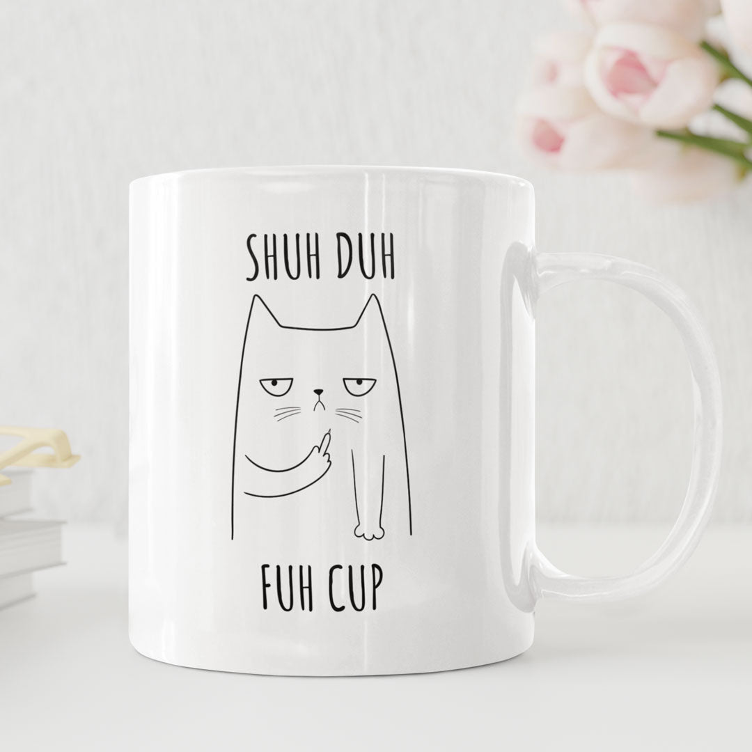 Funny Rude Cat Coffee Gift Mug - Cat Gifts For Cat Lovers - Cat Gifts For Women - Cute Joke Cat Mug - Cat Mom Mug
