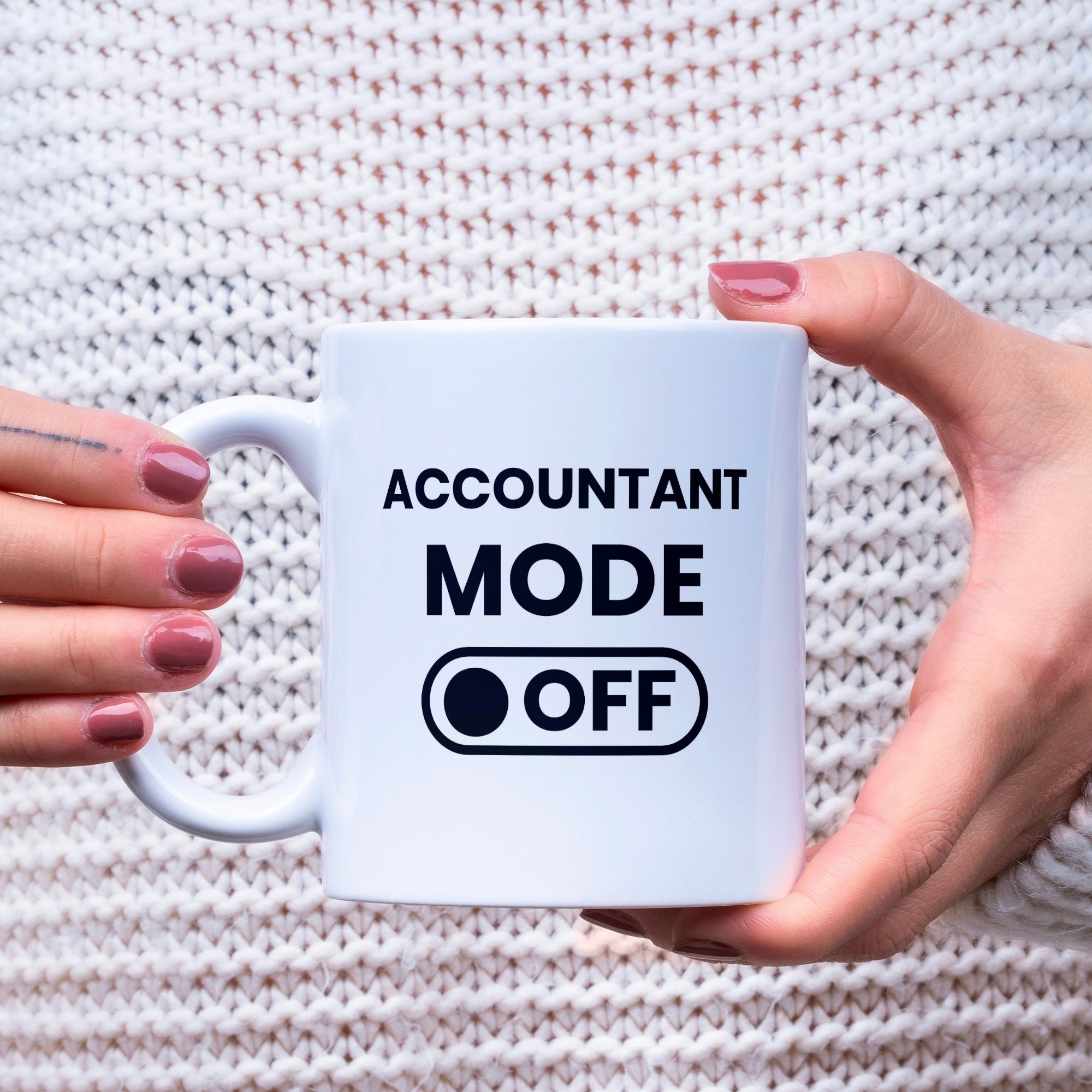 Funny Work Account Themed Coffee Mug - Accountant Mode On / Off