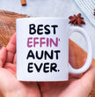 Aunt Gift Coffee Mug - Best Aunt Ever - Gift For Auntie - Gift Mug For Birthdays Christmas - Funny Auntie Mug