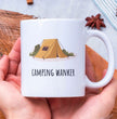 Funny Rude Camping Themed Coffee Gift Mug - Camping Wanker - Perfect Present For Outdoor Enthusiasts