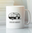 Funny Caravan Themed Coffee Gift Mug - Caravan Wanker - Rude Joke Mug For Caravan Enthusiasts