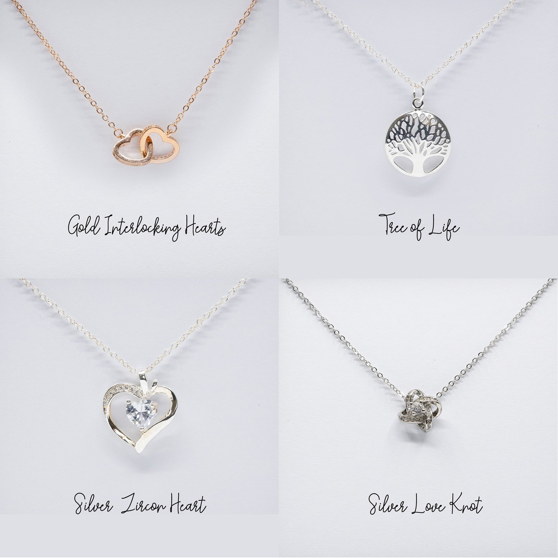 To My Mother - Sterling Silver Necklace Personalised Gift With A Custom Message Card - Gift from Son / Daughter For Mum