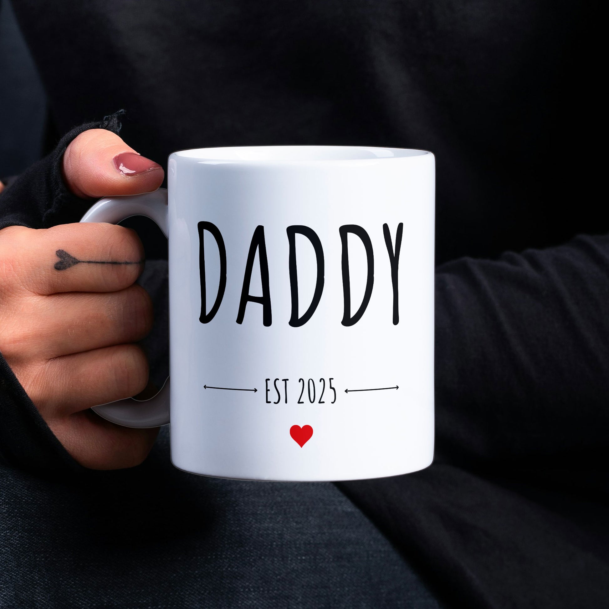 Daddy Est. 2025 Personalised Gift Mug - Gift For New Fathers, Fathers Day, Brithday