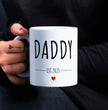 Daddy Est. 2025 Personalised Gift Mug - Gift For New Fathers, Fathers Day, Brithday