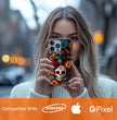 Day of The Dead Phone Flower Phone Case, Sugar Skull - Tough Case for iPhone 16 15 14 13 12 11 10 9 8 Pro Max