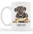 German Shepherd Puppy Coffee Gift Mug - Dog Mum Mug - Dog Dad Mug - Gifts for Dog Lovers - I Woof German Shepherd Mug