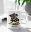 German Shepherd Puppy Coffee Gift Mug - Dog Mum Mug - Dog Dad Mug - Gifts for Dog Lovers - I Woof German Shepherd Mug