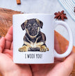 German Shepherd Puppy Coffee Gift Mug - Dog Mum Mug - Dog Dad Mug - Gifts for Dog Lovers - I Woof German Shepherd Mug