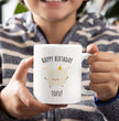 Funny Happy Birthday Tofu Vegan Coffee Mug - Birthday Gift Mug For Vegan Friends & Family