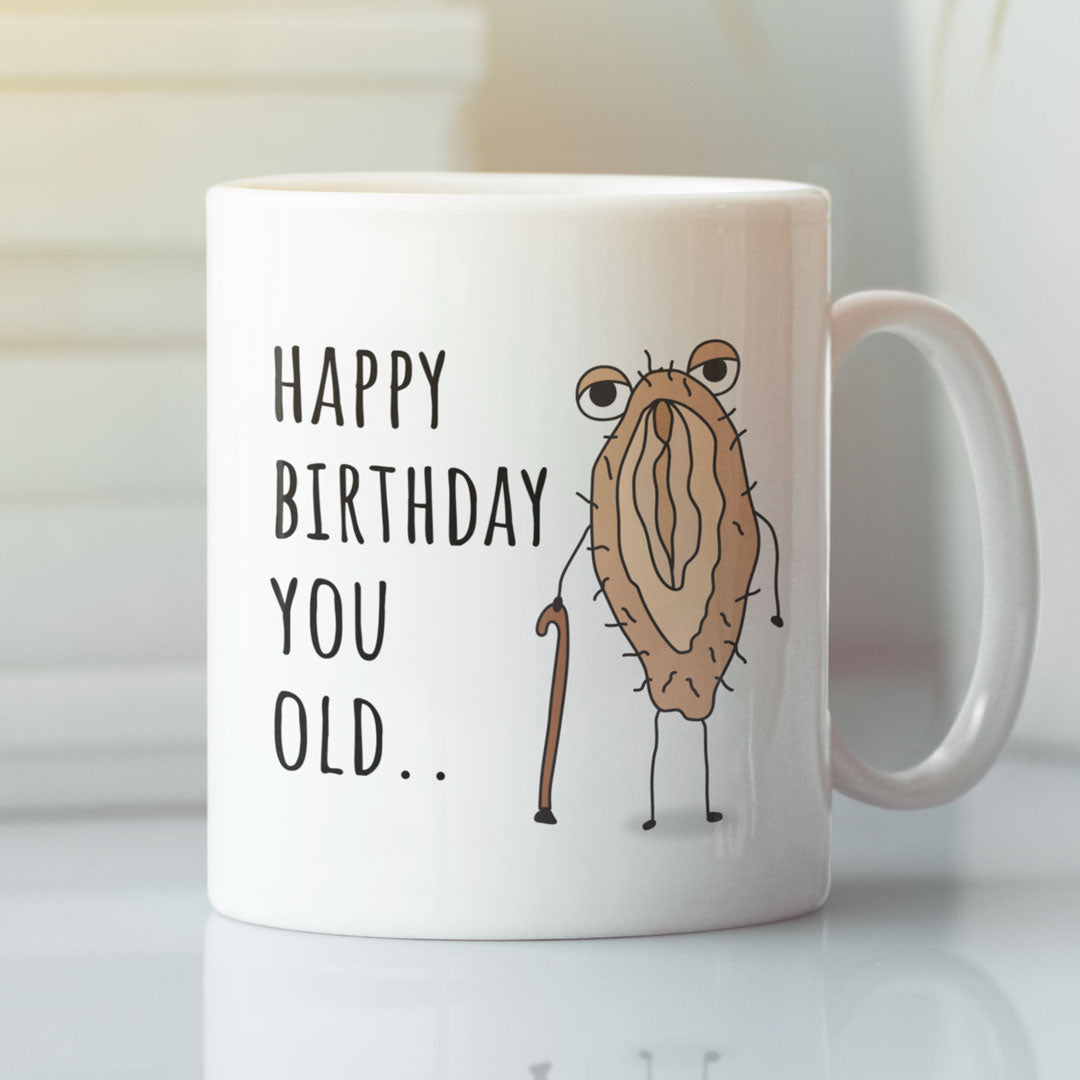 Rude Joke Happy Birthday Gift Coffee Mug - You Old Cunt - For Friends And Family