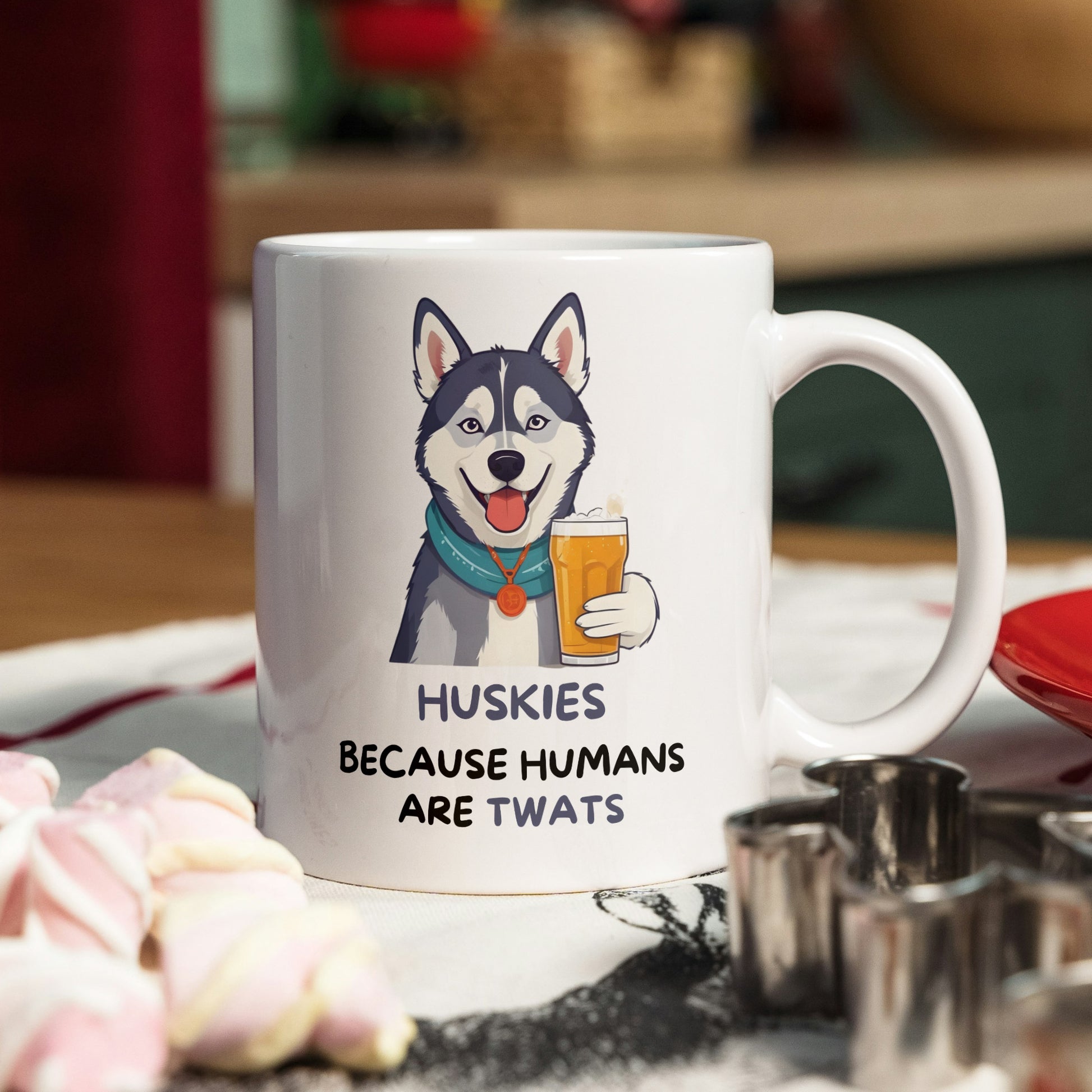 Siberian Husky Dog Coffee Gift Mug - Funny Husky Mum Mug - Husky Gifts