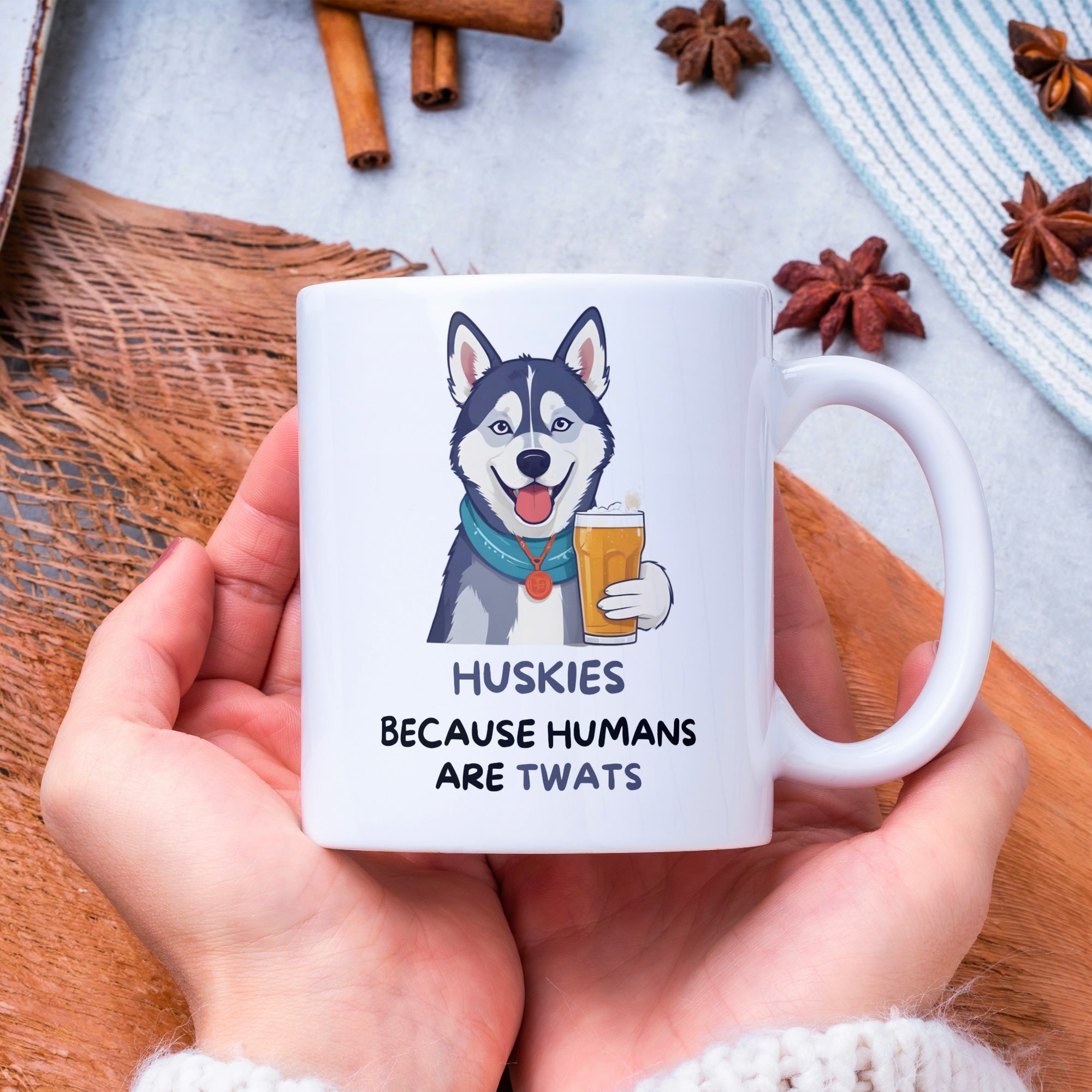 Siberian Husky Dog Coffee Gift Mug - Funny Husky Mum Mug - Husky Gifts