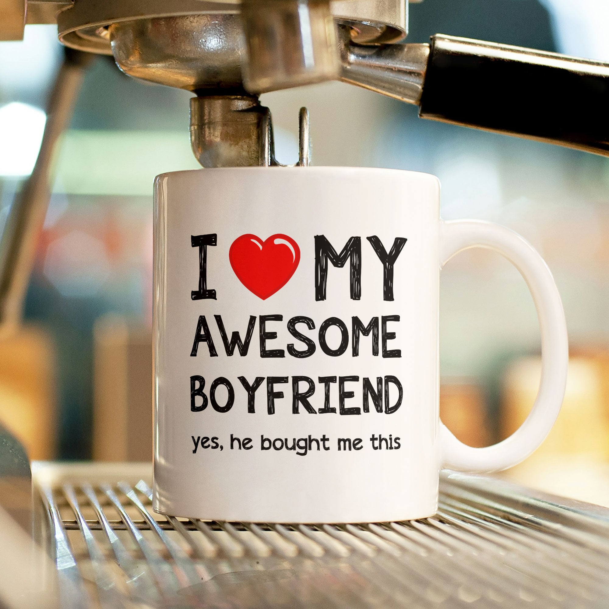Valentines Day Funny Gift Coffee Mug - I Love My Awesome Boyfriend