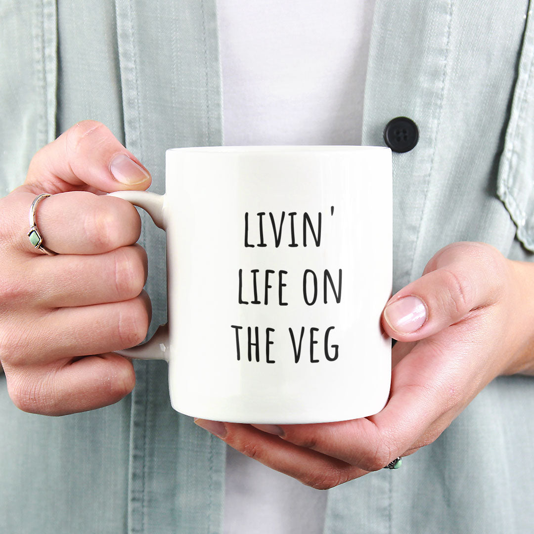 Funny Vegan Gift Coffee Mug - Perfect Present For Your Vegan Friends & Family - Life On The Veg - Make Great Christmas and Birthday Presents