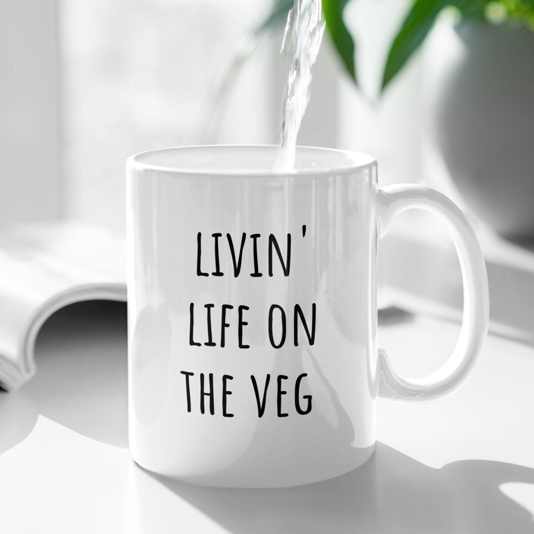 Funny Vegan Gift Coffee Mug - Perfect Present For Your Vegan Friends & Family - Life On The Veg - Make Great Christmas and Birthday Presents