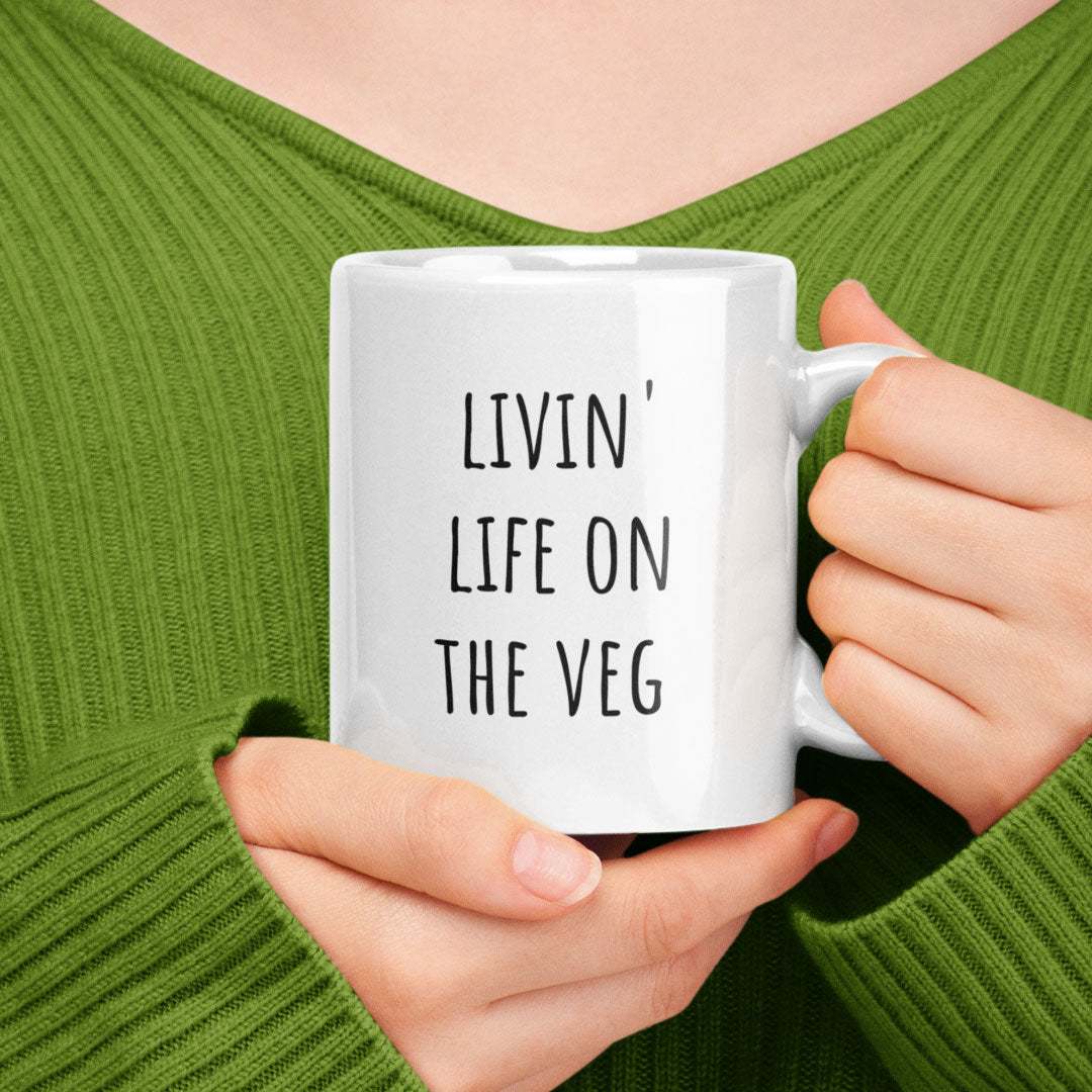 Funny Vegan Gift Coffee Mug - Perfect Present For Your Vegan Friends & Family - Life On The Veg - Make Great Christmas and Birthday Presents