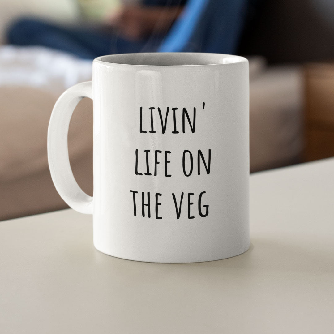 Funny Vegan Gift Coffee Mug - Perfect Present For Your Vegan Friends & Family - Life On The Veg - Make Great Christmas and Birthday Presents