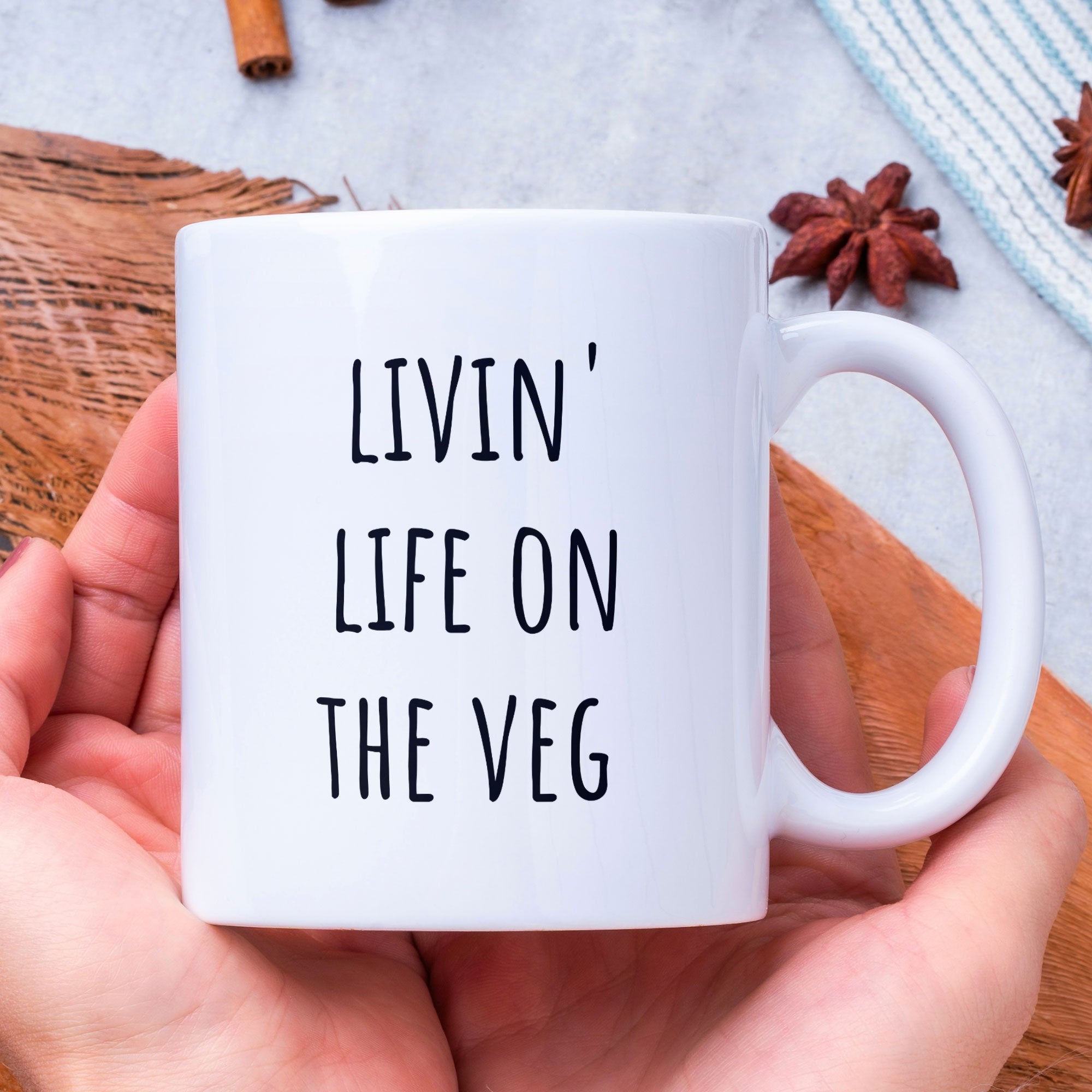 Funny Vegan Gift Coffee Mug - Perfect Present For Your Vegan Friends & Family - Life On The Veg - Make Great Christmas and Birthday Presents