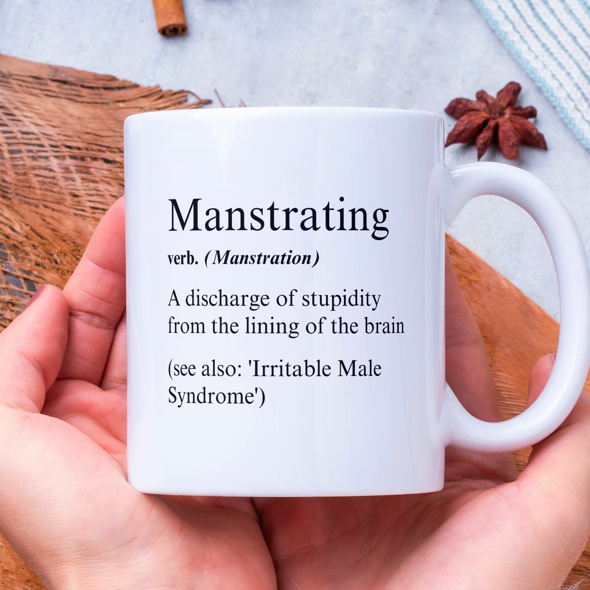 Husband Funny Gift Coffee Mug - Manstrating Humor