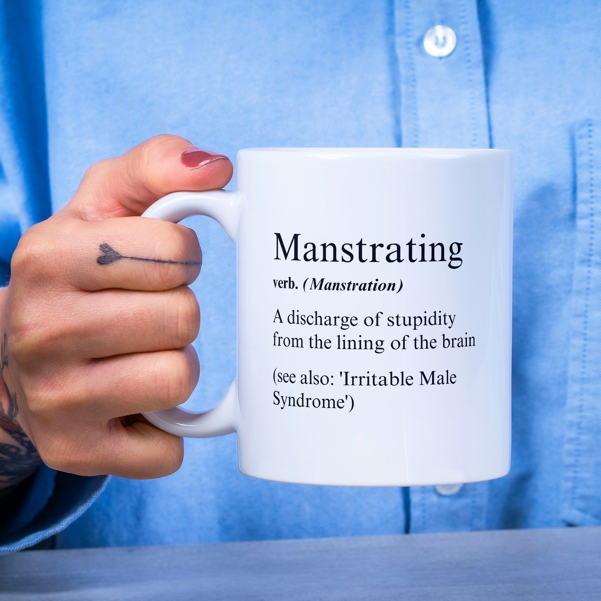 Husband Funny Gift Coffee Mug - Manstrating Humor