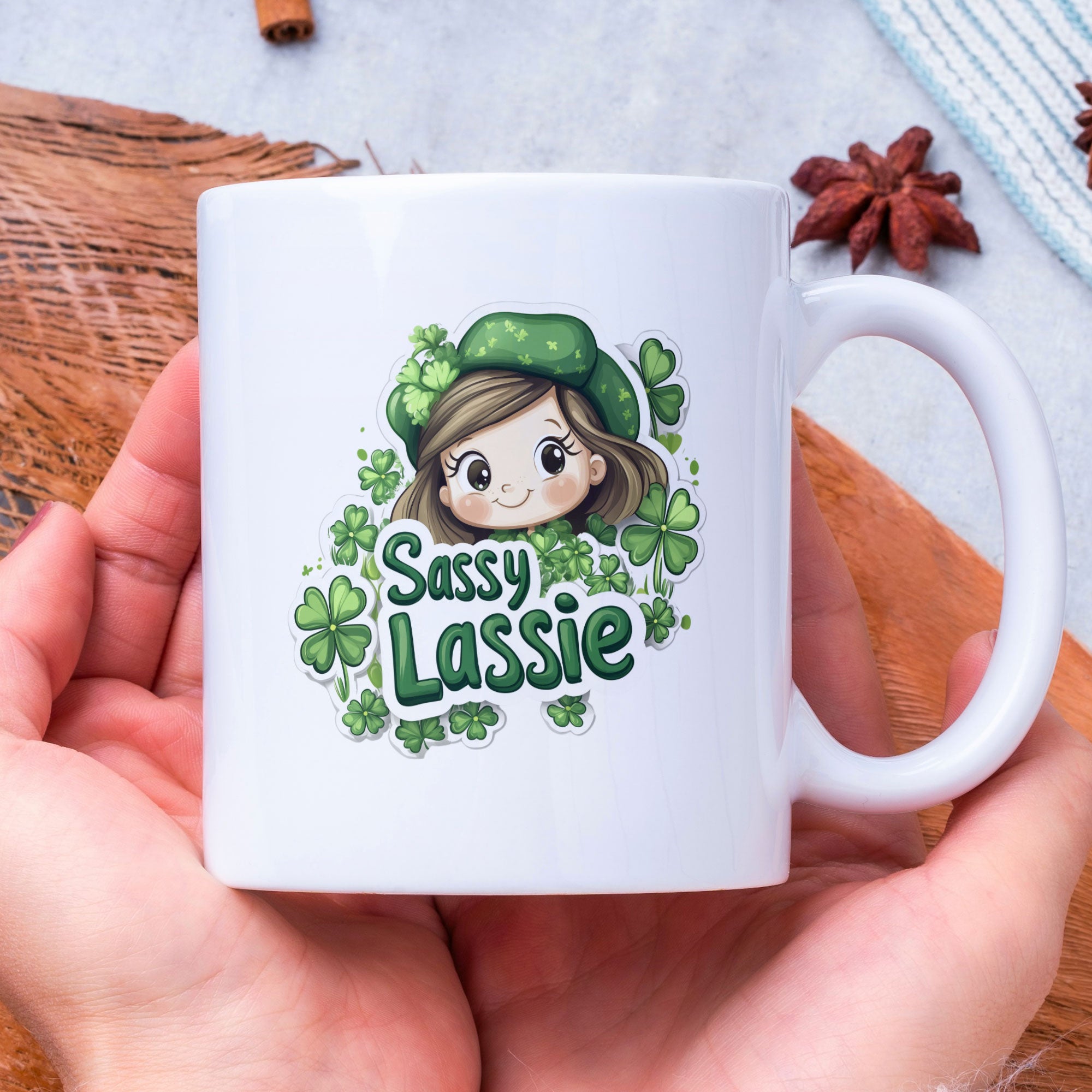 Happy St Patricks Day Mug, Saint Patrick's Day Gift, Sassy Lassie