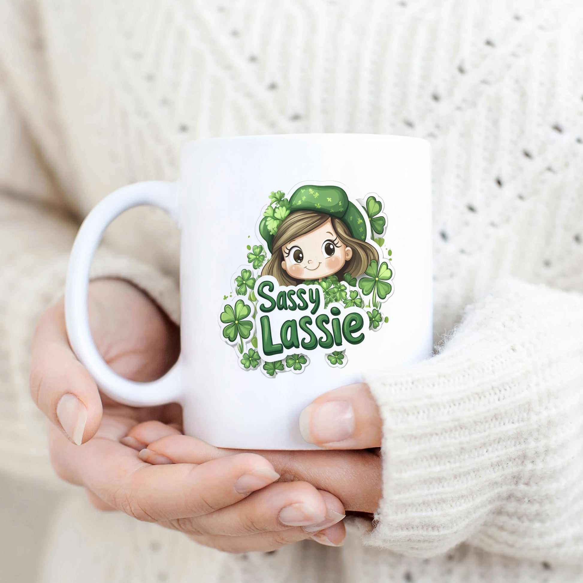Happy St Patricks Day Mug, Saint Patrick's Day Gift, Sassy Lassie