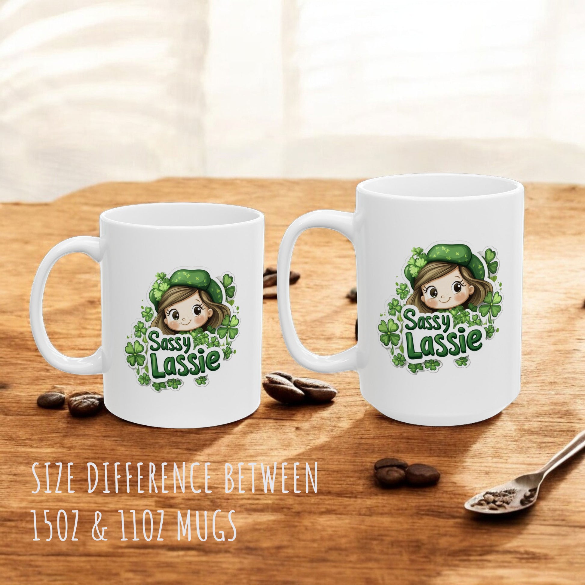 Happy St Patricks Day Mug, Saint Patrick's Day Gift, Sassy Lassie