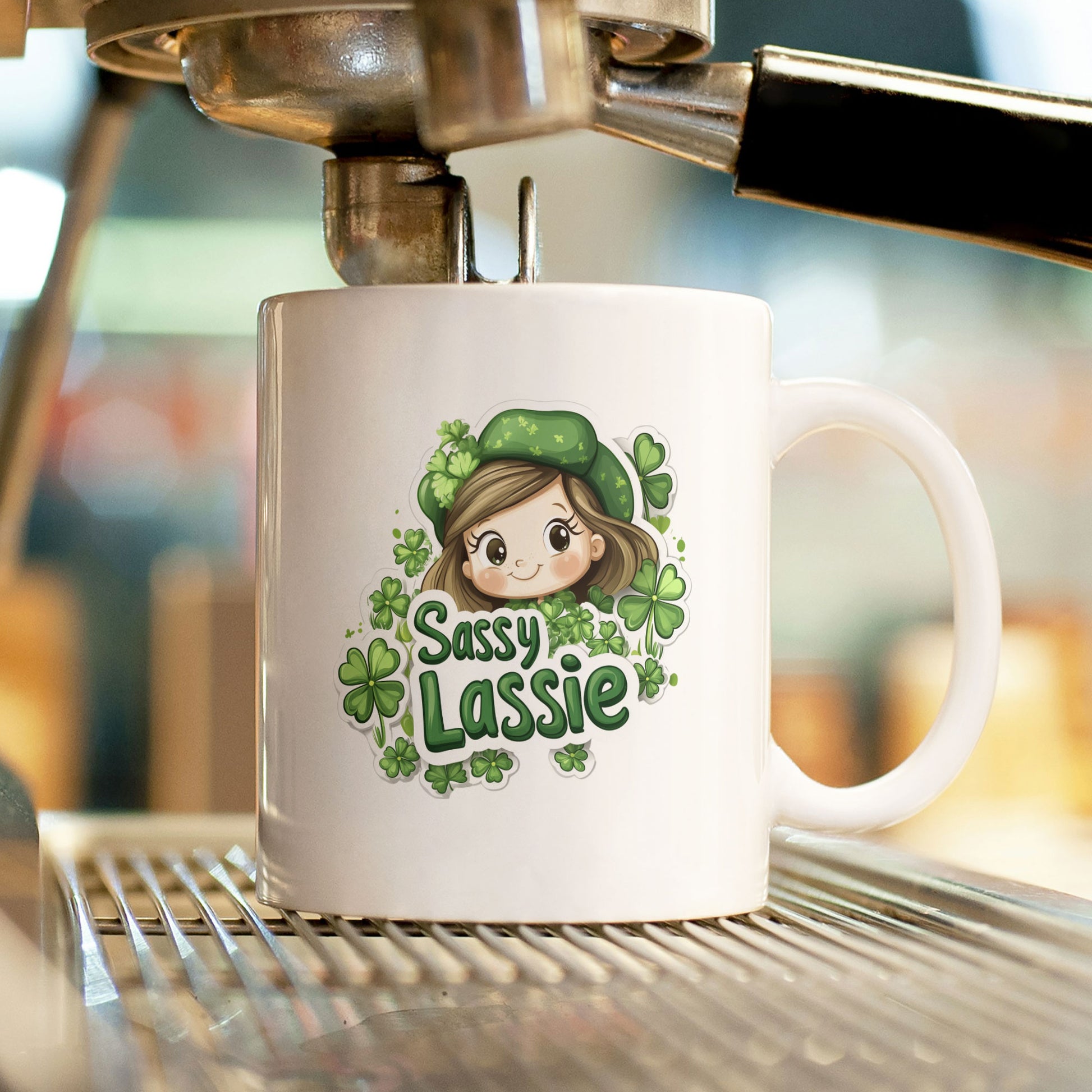 Happy St Patricks Day Mug, Saint Patrick's Day Gift, Sassy Lassie
