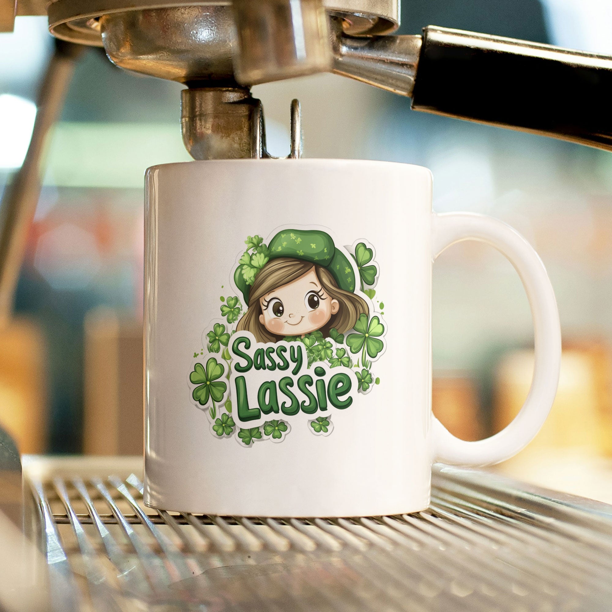 Happy St Patricks Day Mug, Saint Patrick's Day Gift, Sassy Lassie