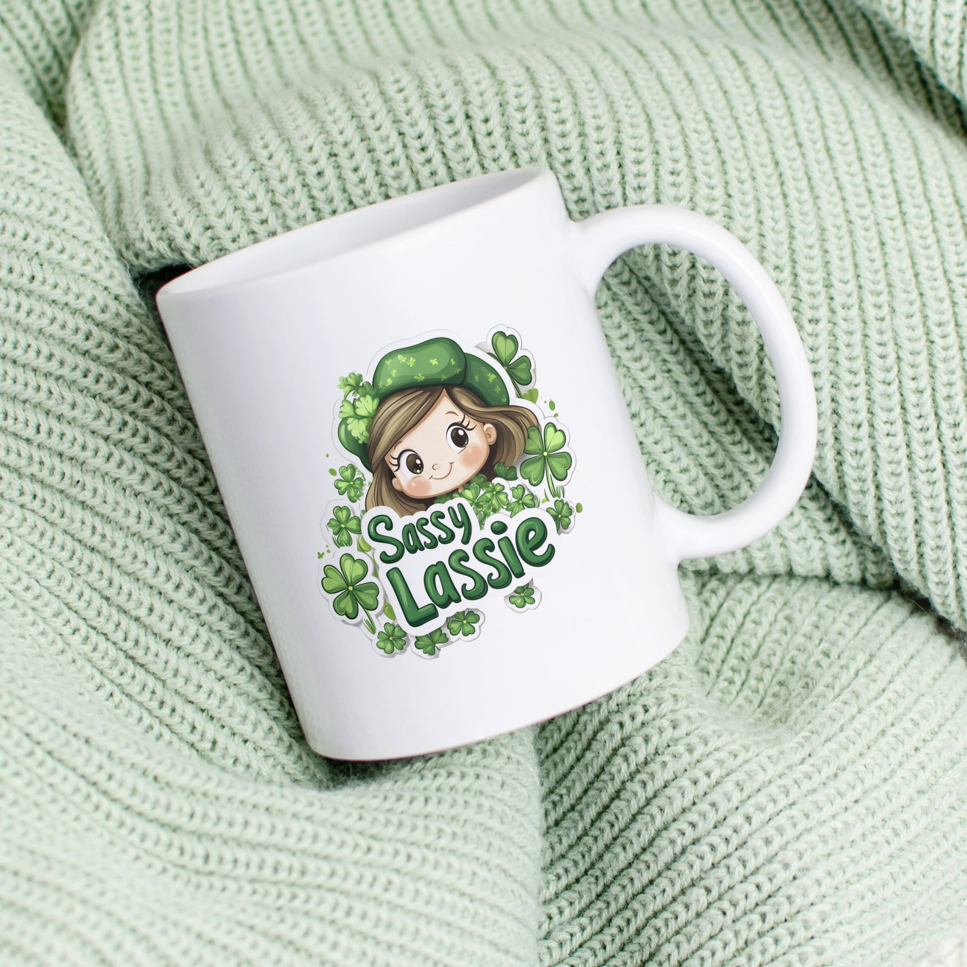 Happy St Patricks Day Mug, Saint Patrick's Day Gift, Sassy Lassie