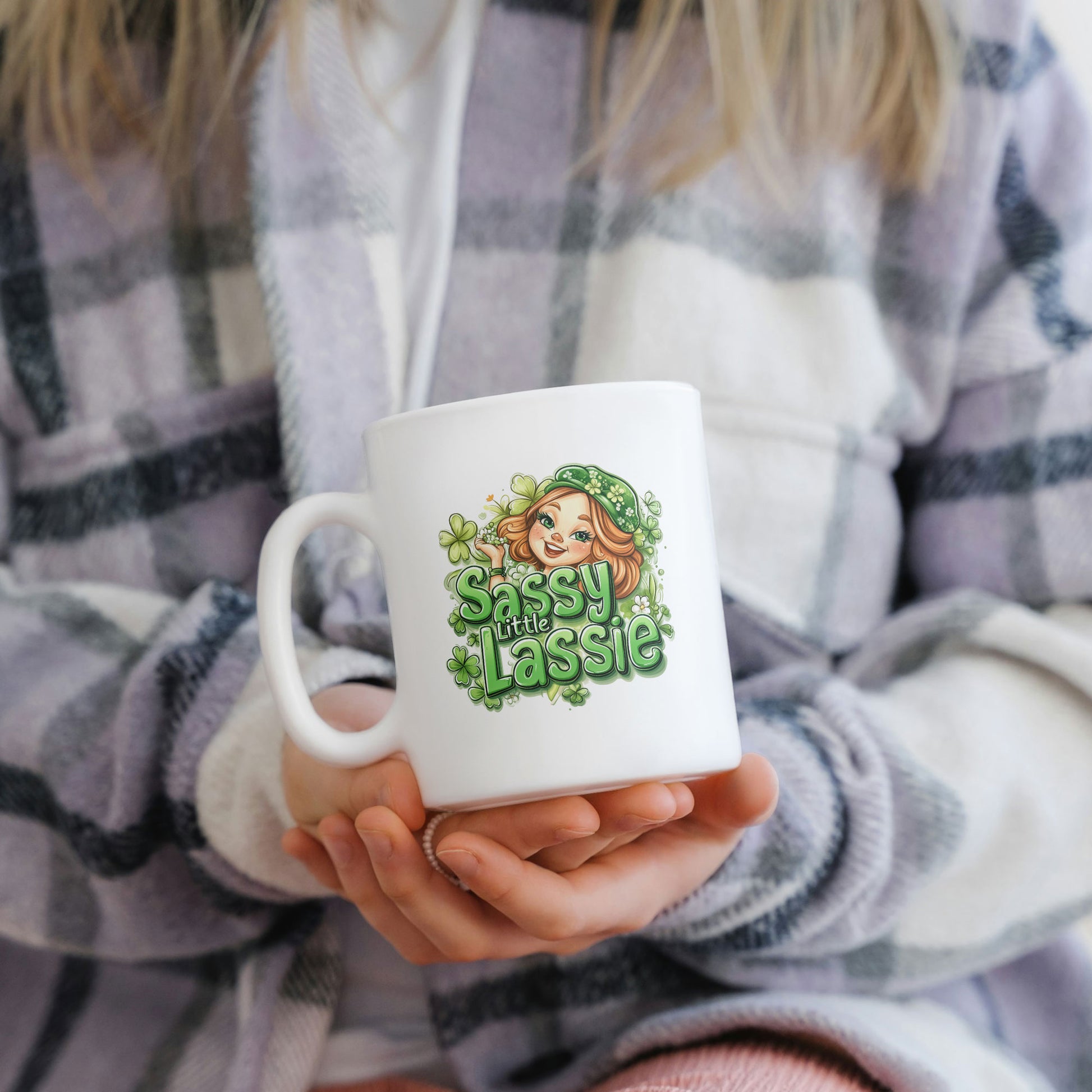 Happy St Patricks Day Mug, Saint Patrick's Day Gift, Sassy Little Lassie