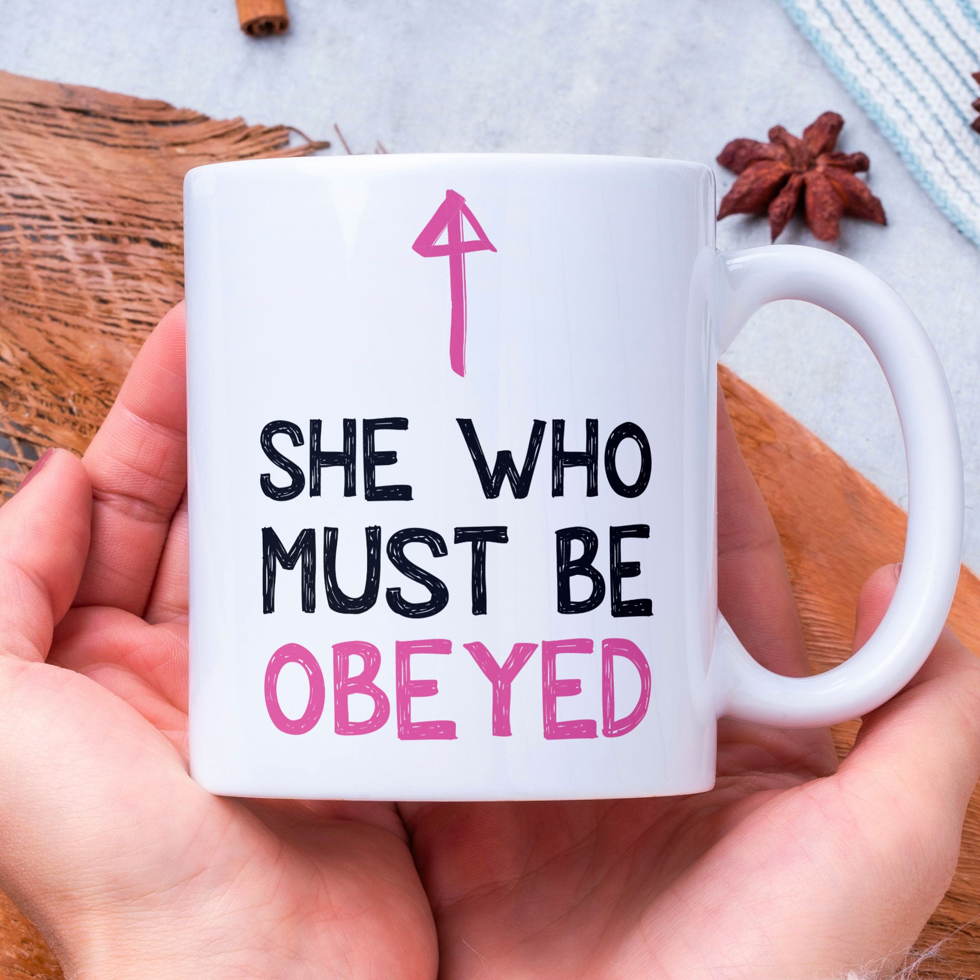 Funny Mum, Wife Coffee mug - Gift for Girlfriend - Mothers Day Gift - Birthday Gift - She Who Must be Obeyed