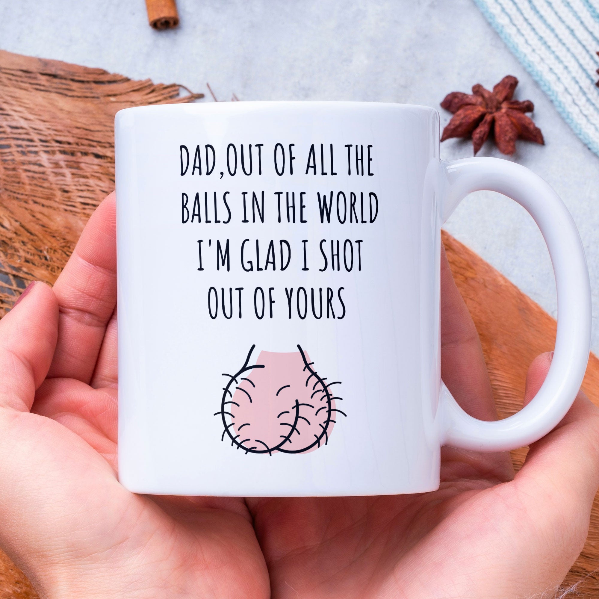 Funny Rude Fathers Day Gift Coffee Mug - Perfect Gift For Birthdays, Christmas Presents