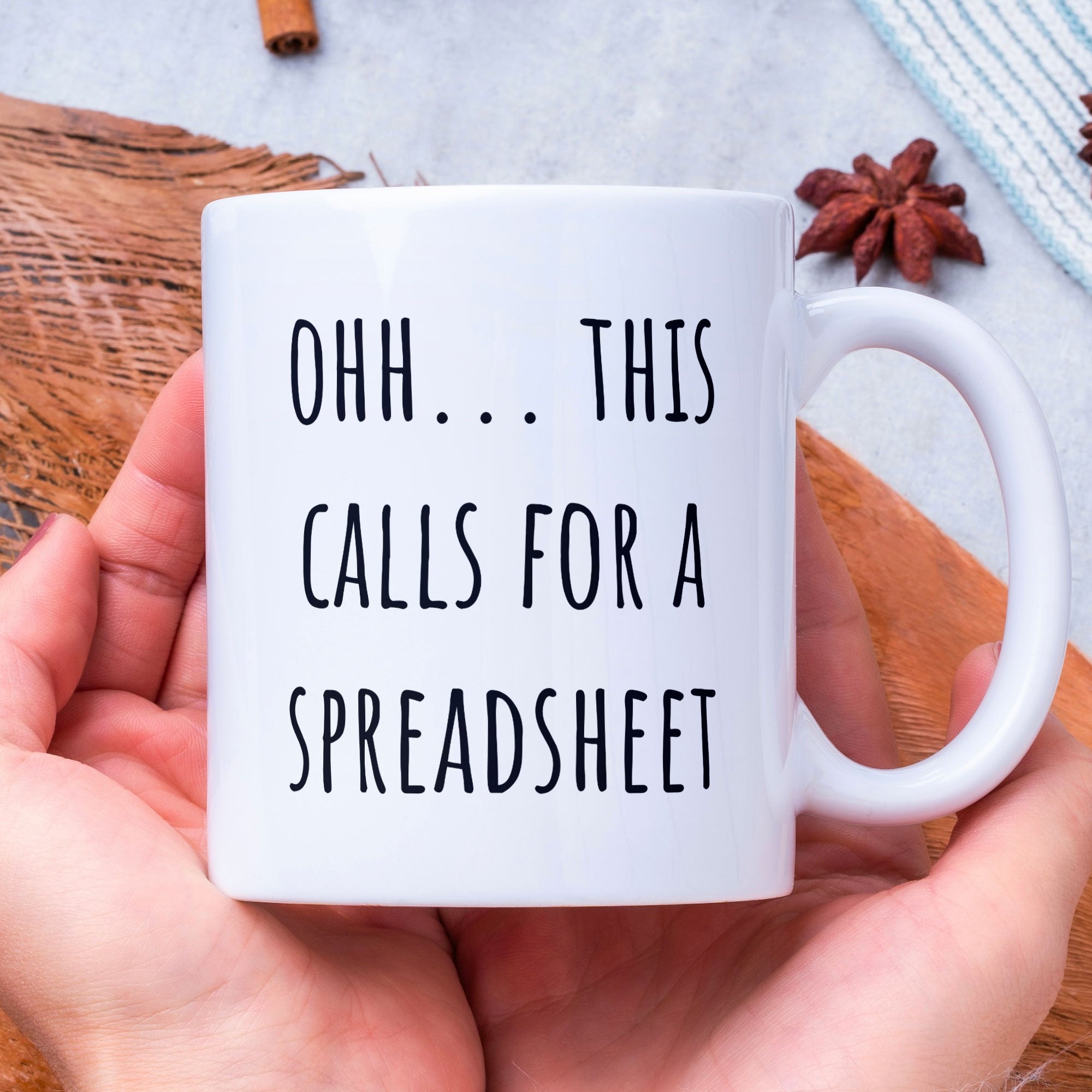 Funny Work Account Themed Coffee Mug - This Calls For A Spreadsheet