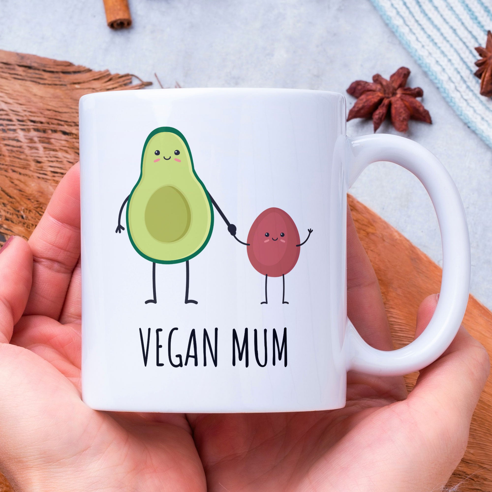 Funny Vegan Mum Coffee Gift Mug - Gift For Your Vegan Mum - Gift For Her